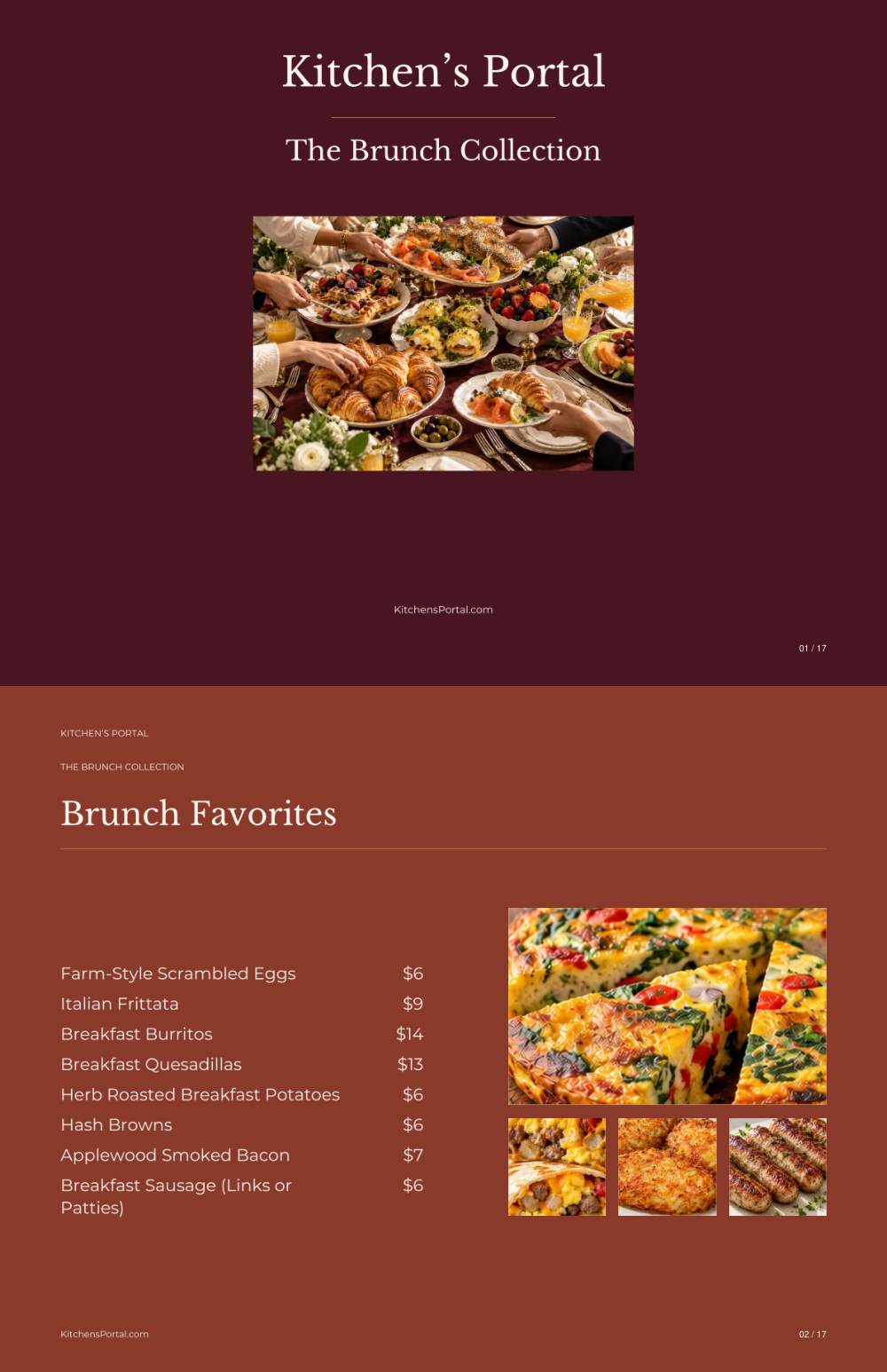 The Brunch Collection, pages 1 and 2