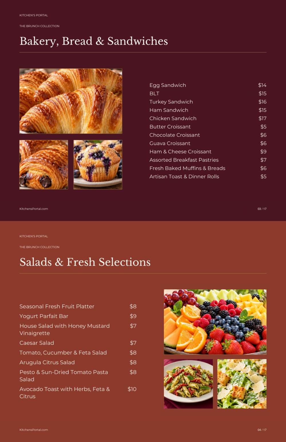 The Brunch Collection, pages 3 and 4