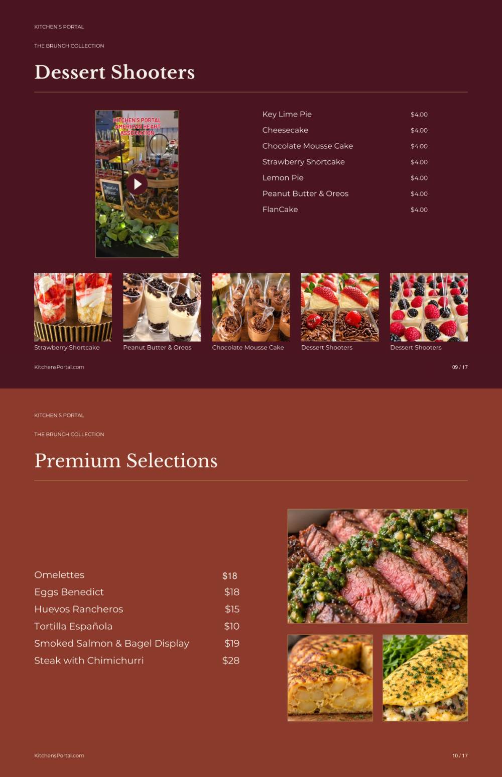 The Brunch Collection, pages 9 and 10
